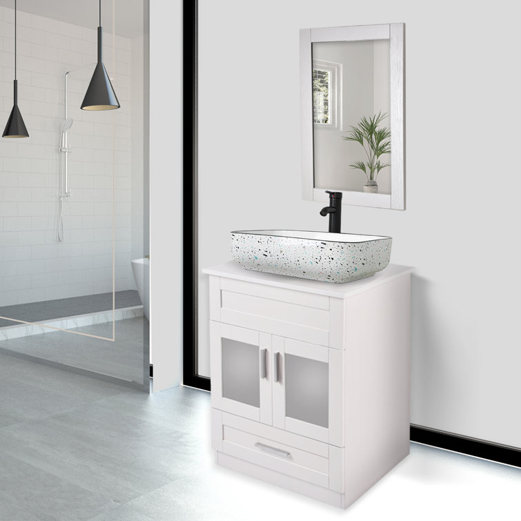 organnice 24'' Single Bathroom Vanity Base Only in White Wayfair